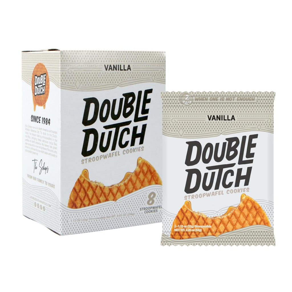 Double Dutch Stroopwafel Cookies Vanilla  – 2 Pack – 16 Waffles