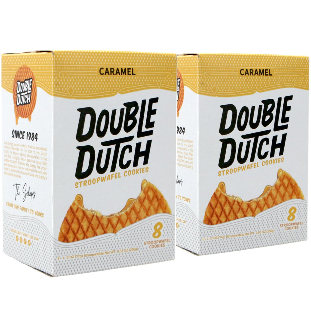 Double Dutch Stroopwafel Cookies Caramel  – 2 Pack – 16 Waffles