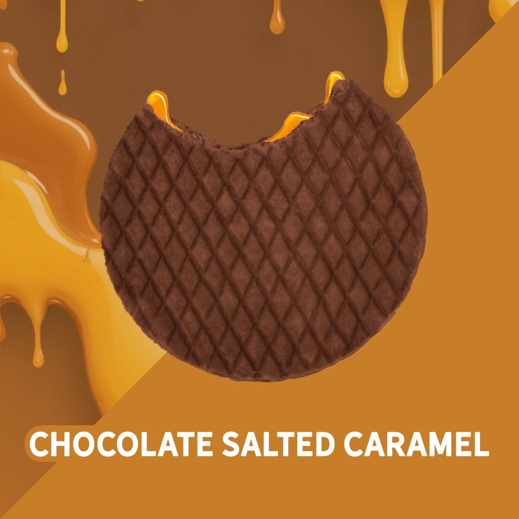 Double Dutch Stroopwafel Cookies Chocolate Salted Caramel  – 2 Pack – 16 Waffles