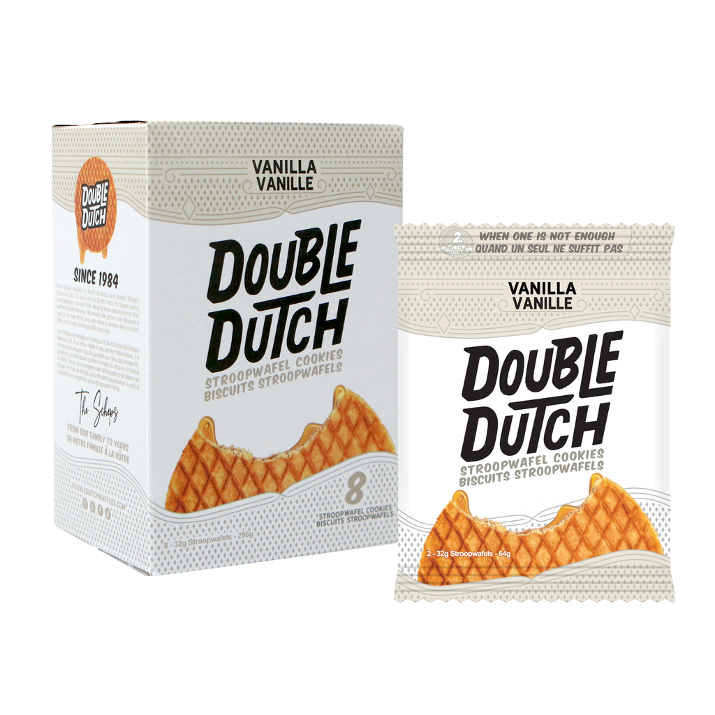 Double Dutch Stroopwafel Cookies Vanilla  – 2 Pack – 16 Waffles