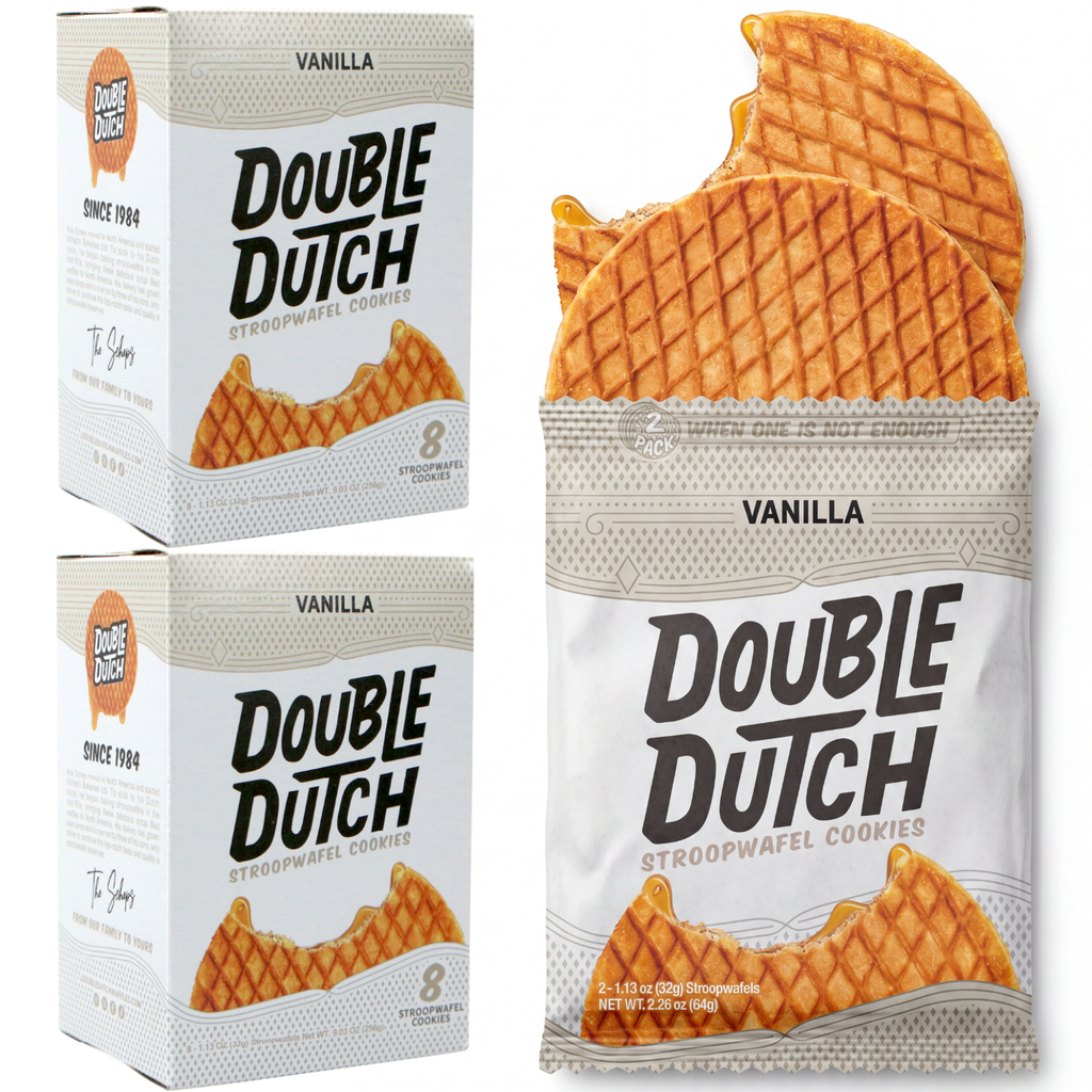 Double Dutch Stroopwafel Cookies Vanilla  – 2 Pack – 16 Waffles